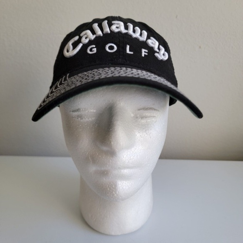 CALLAWAY GOLF Hat Cap HX Tour FT-5 NEW ERA Adjustable Black White Lines Dad